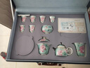 簡先生鄭文強(qiáng)手工鎏銀功夫茶具套裝家用茶壺蓋碗茶杯輕奢泡茶器套組 荷塘清趣 曬單實(shí)拍圖