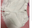 ASK JUNIOR女童褲子2025夏薄款兒童褲腳毛邊休閑牛仔短褲潮 白色 170 曬單實拍圖