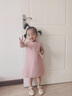 G.DUCKKIDS女童連衣裙2025新款夏季兒童洋氣旗袍公主裙子寶寶周歲表演禮服裝 粉紅色 90 cm 曬單實拍圖