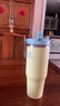 STANLEY拎拎杯吸管杯水杯保溫杯不銹鋼杯子大容量辦公車載887ML-柚黃 曬單實(shí)拍圖
