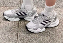 adidas輕松鞋 MEGASTRIDE超輕緩震回彈厚底增高老爹鞋阿迪達斯   晶白/灰色/深灰   38 曬單實拍圖