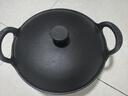 小幸福鑄鐵23cm-36cm鑄鐵元寶鍋氮化鐵鍋不粘鍋家用無涂層煮粥鍋多功能炒鍋 32cm元寶鍋+鐵蓋（3-6人） 32cm 曬單實拍圖