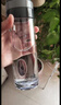 希諾（HEENOOR）玻璃杯大容量隨手杯耐高溫泡茶杯學(xué)生水杯防摔抗摔帶提環(huán)杯子 530ML 淺灰蓋+深灰提環(huán) XN-8076 曬單實拍圖