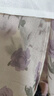 香影（xiangying）碎花連衣裙女2025夏裝新款抽褶高腰泡泡袖v領(lǐng)茶歇紫色雪紡裙 紫色 S 曬單實(shí)拍圖