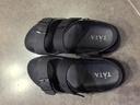 他她（TATA）真皮沙灘涼鞋男士戶(hù)外休閑涼拖鞋男鞋子秋季新款VGM01BL4 黑色 39 曬單實(shí)拍圖