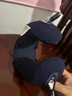 奧克斯頸椎按摩器U型護頸枕頸部肩頸震動按摩儀便攜出行多功能護頸儀脖子牽引器熱敷七夕禮物送男友女友 旗艦款藍【送收納袋+可熱敷+震動按摩+高彈記憶棉】 曬單實拍圖