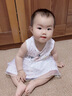 呈堡嬰兒公主裙夏季薄款純棉可愛連衣裙寶寶外出服小女孩裙子透氣 白色 80 曬單實(shí)拍圖