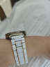 watchbond適用華為手表gt5真陶瓷表帶Watch5表帶41/42mm女款gt4仿watch gt5pro丨gt4白色鋅合金18mm夏天透氣 【真陶瓷·流線(xiàn)型五珠陶瓷】白鑲玫瑰金-蝴蝶扣銀 GT 曬單實(shí)拍圖
