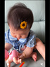 班喜迪嬰兒衣服夏季薄款夏日嬰幼兒女寶寶連體衣公主包屁衣夏裝外出爬服 藍色 90cm 曬單實拍圖