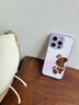 素洛適用蘋(píng)果16promax手機(jī)殼夏天鏡面補(bǔ)妝iPhone15pro創(chuàng)意簡(jiǎn)約多巴胺14小熊兔子13高級(jí)時(shí)尚12全包防摔 【多巴胺熊淡紫色】自帶補(bǔ)妝鏡 iPhone 15 Pro 曬單實(shí)拍圖