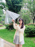 皓梵潔（HAOFANJIE）透明雨傘透明傘長柄塑料白色拍照高顏值女生兒童涂鴉學(xué)生上學(xué)專用 透明高顏值8骨【升級加固】 曬單實(shí)拍圖