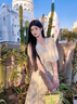 ANTCITY 202024夏季新款漢服馬面裙可愛女佑?xùn)|大拇指推選廣州商家自配送 披肩+吊帶連衣裙 L 曬單實(shí)拍圖