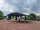 戶外遮陽棚停車棚雨棚酒席帳篷擺攤防曬防雨養(yǎng)殖大棚大排檔門面 廣綠色 3米寬X8米長（6加厚腳） 曬單實(shí)拍圖