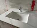 漢斯格雅（Hansgrohe）陶瓷臺盆洗手洗臉衛(wèi)生間面盆臺盆龍頭組套 長方陶瓷臺下盆+71303007 曬單實拍圖