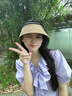 MITHAOL KUSC防曬帽女帽子2025新款空頂草帽女士遮陽帽防紫外線太陽帽 卡其色 生日禮物送女朋友 曬單實(shí)拍圖