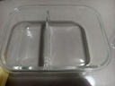 雙槍飯盒 微波爐上班族學生便當高硼硅玻璃餐盒大容量2分格1L 曬單實拍圖