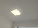 雷士照明（NVC）LED吸頂臥室書房餐廳小白燈具白雪全光譜舒適光方形48w智控包安裝 曬單實(shí)拍圖