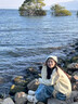 麗紗蓓兒三角巾法式復(fù)古頭巾海邊田園風(fēng)針織發(fā)帶鏤空花朵頭飾旅行拍照穿搭 藍(lán)色【雛菊】三角頭巾 曬單實(shí)拍圖