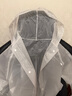 欣沁 成人雨衣戶外登山防雨罩雨披男女士長款帶帽加厚雨衣 磨砂白 曬單實拍圖