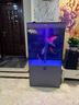 客廳小型立式超白玻璃增氧過濾一體家里落地生態(tài)金魚缸邊幾缸 極簡(jiǎn)灰 60*40*120cm 左開門 曬單實(shí)拍圖