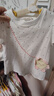 戴維貝拉兒童短袖T恤女童夏裝棉打底衫女寶泡泡袖上衣 曬單實拍圖