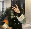 MAXRIENY【商場(chǎng)同款】中式復(fù)古宮廷風(fēng)短外套秋季新款絲絨外衣女 沼澤綠 S 01 曬單實(shí)拍圖