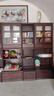 木語(yǔ)客實(shí)木書(shū)柜黑胡桃木落地書(shū)柜現代簡(jiǎn)約客廳滿(mǎn)墻卡座儲物柜開(kāi)放格柜 3.44米滿(mǎn)墻書(shū)柜（送坐墊） 曬單實(shí)拍圖