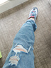Levi's李維斯冰酷系列512錐形男士美式復古潮流休閑破洞牛仔褲 藍色 36 (34) 曬單實(shí)拍圖