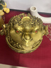 天祥緣金蟾擺件黃銅三腳蟾蜍招客廳收銀臺(tái)辦公桌財(cái)?shù)赇侀_(kāi)業(yè)禮品 24號(hào)銅聚寶盆金蟾 配底座 曬單實(shí)拍圖