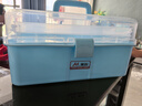 三層折疊工具箱美術(shù)生收納箱家用大容量收納盒多層帶提手塑料箱子 三層工具箱【特大號(hào)藍(lán)】 曬單實(shí)拍圖