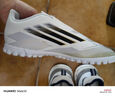阿迪達(dá)斯（adidas）男童兒童F50 CLUB TF碎釘硬人造草坪寬幅魔術(shù)貼運(yùn)動足球鞋JR1700 曬單實(shí)拍圖