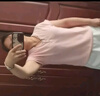 NY-RCE針織短袖T恤女2025女裝夏季新款韓版v領(lǐng)休閑薄款打底衫上衣 灰蘭色 XL 曬單實(shí)拍圖