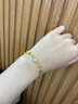 梵哲詩(VANZECHY)999足金蝴蝶結(jié)女手鏈黃金飾品七夕情人節(jié)生日禮物 黃金四葉草手鏈 曬單實拍圖