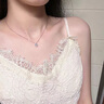 CHOMEL KINSEYS999純銀方糖項(xiàng)鏈女輕奢小眾配飾新款輕奢鎖骨鏈送女朋友生日禮物 S999足銀方糖項(xiàng)鏈【配盒子鏈】 鏈長40+5cm 曬單實(shí)拍圖