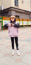 愛 西娜大女童春秋裝外套2025新款洋氣時(shí)髦棒球服女孩春季女裝初中生連帽 紫色 160 cm 曬單實(shí)拍圖