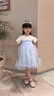 G.DUCKKIDS小黃鴨童裝愛莎公主裙女童裙子夏季冰雪奇緣艾莎禮服主持人演出服 裙子加皇冠加裙撐 100 尺碼2~3歲【90-100cm】cm 曬單實(shí)拍圖