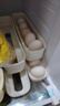 食品級(jí)滾動(dòng)滑梯雞蛋收納盒冰箱自動(dòng)側(cè)門架托滾蛋保鮮盒整理神器 米白色 兩層裝 曬單實(shí)拍圖