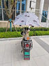 閑誓電動(dòng)車傘裝的雨傘新款電動(dòng)車雨棚蓬遮陽傘電瓶車遮雨棚電動(dòng)自行車 黑膠加厚灰底貓咪帶工具 無配件黑膠加大單傘 曬單實(shí)拍圖