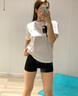 XACG新款短袖短褲運動套裝nn跑團訓(xùn)練衣速干戶外男女建身體育生訓(xùn)練服 速干T恤白色 3XL 曬單實拍圖