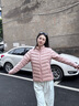 波司登（BOSIDENG）25年新款輕薄羽絨服七夕禮物女短款90絨三防面料輕薄內(nèi)膽外套 【店長推薦】柔霧粉1827-淺春色 S 160/84A 體重約100-110斤 曬單實拍圖