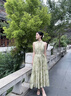 初蟬衣事「夏鳴」新中式國風(fēng)連衣裙女2025夏季新款綠色掛脖氣質(zhì)改良旗袍 鳴水綠 S （現(xiàn)貨） 曬單實(shí)拍圖