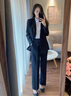 特洛曼寬松休閑西裝外套女氣質(zhì)時(shí)尚職業(yè)女裝套裝上班正裝面試通勤OL西服 曬單實(shí)拍圖