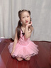 s.lemon兒童芭蕾舞裙吊帶連體紗裙練功服女童夏連體服舞蹈服公主裙演出服 櫻花粉 130 （建議身高110-120cm） 曬單實(shí)拍圖