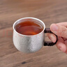 銀器時代 養(yǎng)生銀杯足銀999咖啡杯花茶杯多用途手工錘紋大號主人杯銀茶杯子 94克+證書 130ml 1只 曬單實(shí)拍圖