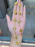 如潼（RUTONG）5G黃金四葉草十花項鏈999足金包銀新款鎖骨鏈套鏈金項鏈送女友禮 四葉草項鏈 約11g 曬單實拍圖
