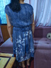 羅蒙（ROMON）重磅真絲連衣裙女25年新款夏裝遮肚子減齡顯瘦碎花法式長裙子女 L 105-115斤 曬單實拍圖
