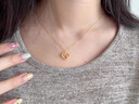 縱歐鹿黃金愛(ài)心蛇盤(pán)兔吊墜送男士女友項鏈金包銀生肖蛇年掛墜靈蛇本命年 金蛇盤(pán)兔吊墜【配項鏈】 曬單實(shí)拍圖