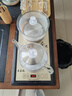益茶福全自動(dòng)上水電熱水壺底部上水嵌入式茶臺(tái)功夫茶燒水壺飲水燒水一體機(jī)抽水玻璃煮茶壺保溫泡茶壺 SQ-008金色玻璃套裝 1L 曬單實(shí)拍圖