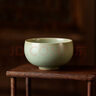 益工坊手工汝窯系列茶具景德鎮(zhèn)功夫茶具品茗杯主人杯蓋碗禮盒裝 汝窯天青釉禪定杯 曬單實(shí)拍圖