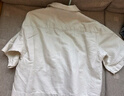 無印良品（MUJI） 女式 漢麻混 斜紋 短袖襯衫女士襯衣外套夏季款25年女裝 象牙色 S (155/80A) 曬單實拍圖